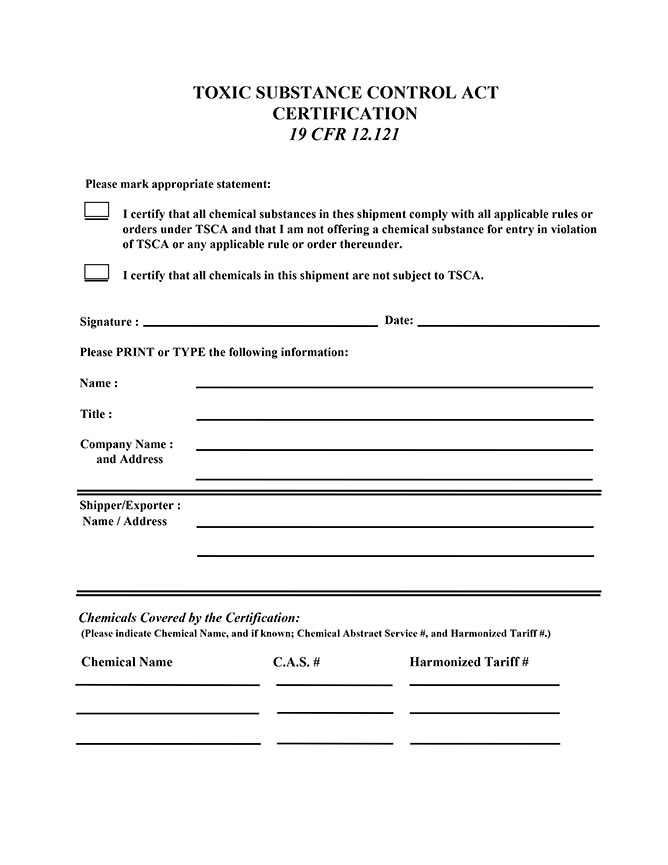 DS12 A   TSCA Declaration