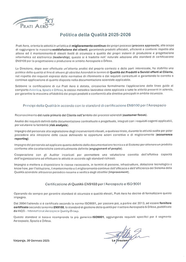 POLITICA QUALITA' 2025 2026
